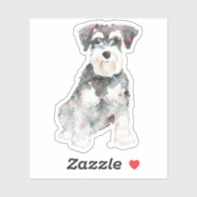 Ilustracion de perro Schnauzer en miniatura