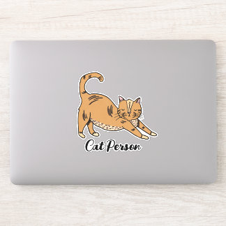 Pegatina Ilustración de persona de gato