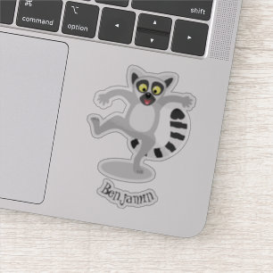 Pegatina Ilustracion de personalizado bailador de lémur de