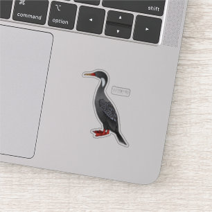 Pegatina Ilustracion de personalizado de aves cormoranes de