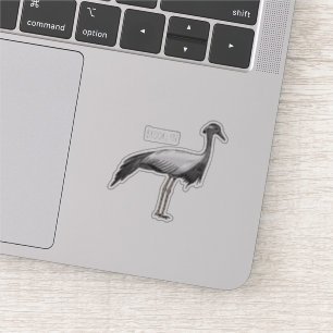 Pegatina Ilustracion de personalizado de aves de la grúa De