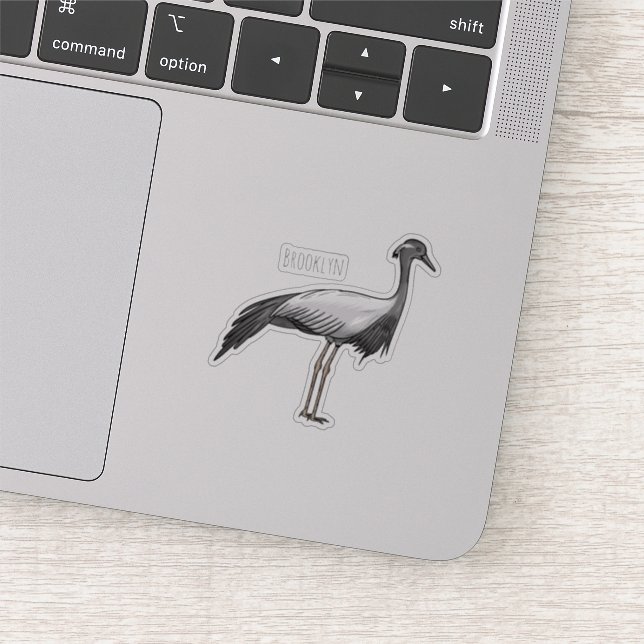 Pegatina Ilustracion de personalizado de aves de la grúa De (Detalle)