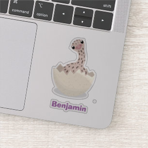 Pegatina Ilustracion de personalizado de avestruz de bebé