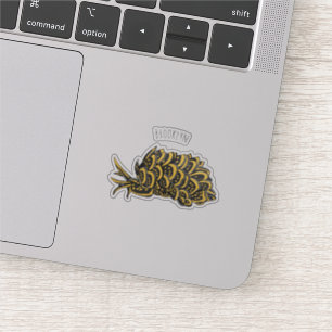 Pegatina Ilustracion de personalizado de babuena dorada de