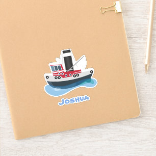 Pegatina Ilustracion de personalizado de barco de pesca de