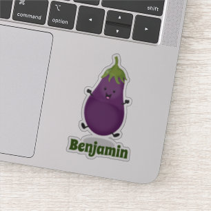 Pegatina Ilustracion de personalizado de berenjenas de bere