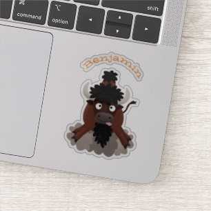 Pegatina Ilustracion de personalizado de bisontes búfalos d
