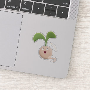 Pegatina Ilustracion de personalizado de brote de semillas