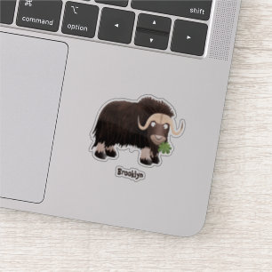 Pegatina Ilustracion de personalizado de buey hongo