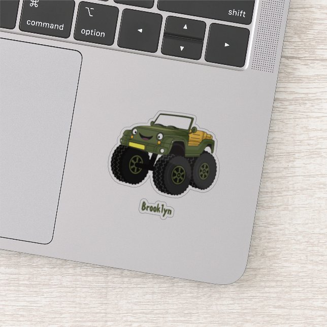 Pegatina Ilustracion de personalizado de camión monstruo ve (Detalle)