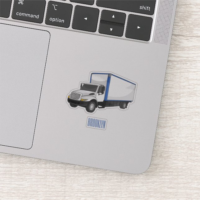 Pegatina Ilustracion de personalizado de camiones de cajas (Detalle)