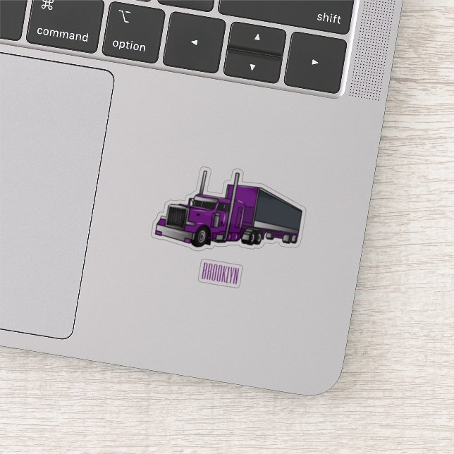 Pegatina Ilustracion de personalizado de camiones semirremo (Detalle)