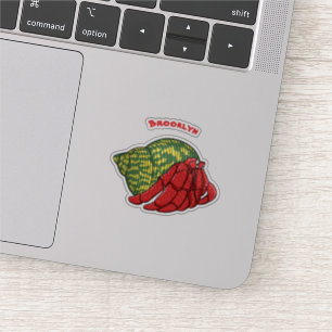 Pegatina Ilustracion de personalizado de cangrejo ermitaño