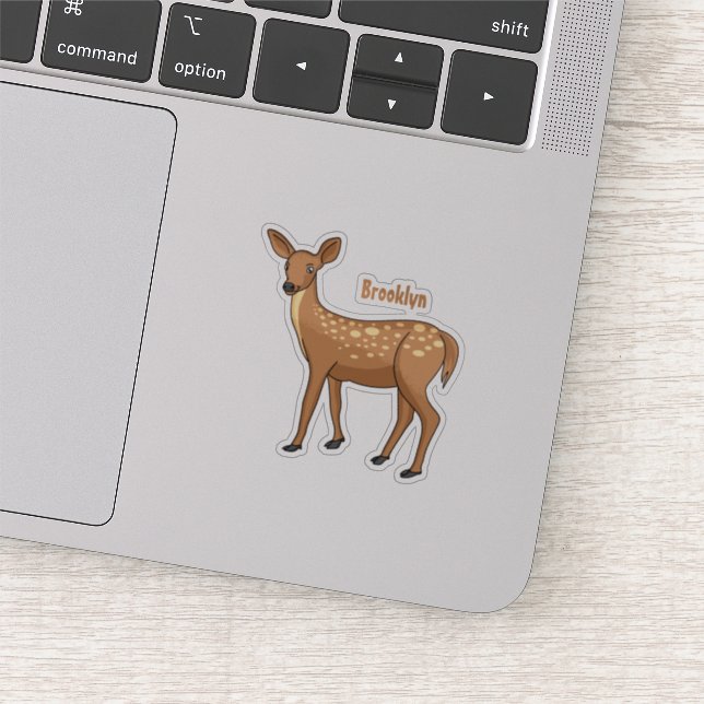 Pegatina Ilustracion de personalizado de ciervos manchados (Detalle)