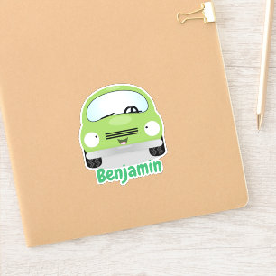 Pegatina Ilustracion de personalizado de coches verde Cute
