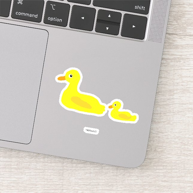 Pegatina Ilustracion de Personalizado de Duck padre de pato (Detalle)