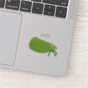 Pegatina Ilustracion de personalizado de insectos de hoja v