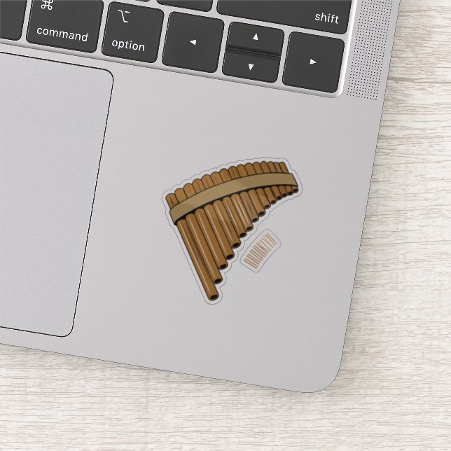 Pegatina Ilustracion de personalizado de la flauta de pan / (Detalle)