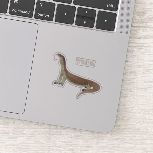 Pegatina Ilustracion de personalizado de lagarto de monitor