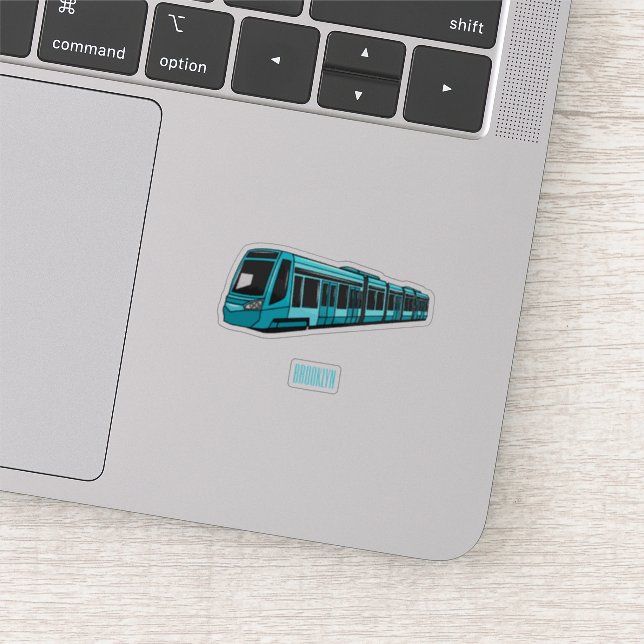 Pegatina Ilustracion de personalizado de locomotora eléctri (Detalle)