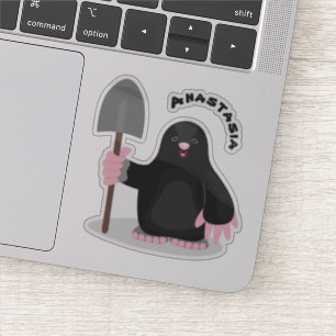 Pegatina Ilustracion de personalizado de lunar feliz