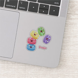 Pegatina Ilustracion de personalizado de macarons graciosos