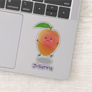 Pegatina Ilustracion de personalizado de mango feliz