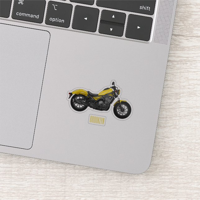 Pegatina Ilustracion de personalizado de motocicleta de cru (Detalle)