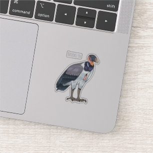 Pegatina Ilustracion de personalizado de pájaro buitre rey