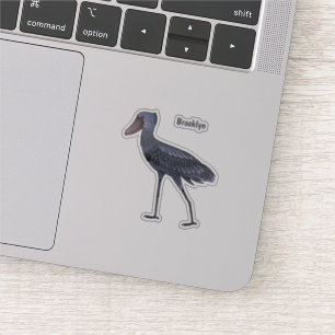 Pegatina Ilustracion de personalizado de pájaro Shoebill