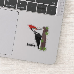 Pegatina Ilustracion de personalizado de pájaros carpintero