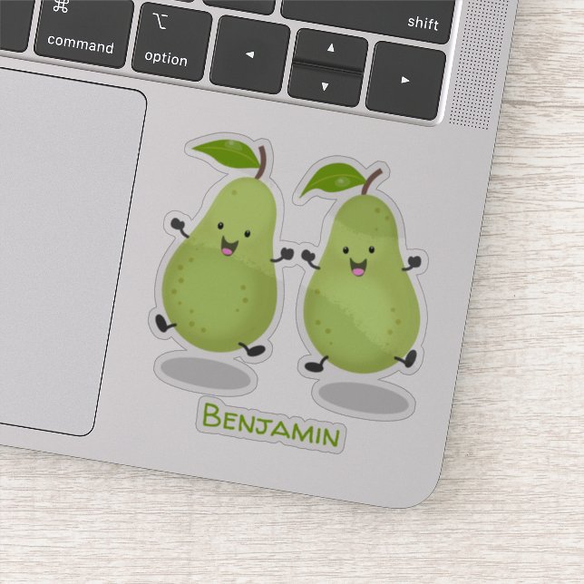 Pegatina Ilustracion de personalizado de par de pera cúpula (Detalle)