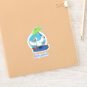 Pegatina Ilustracion de personalizado de pato de baile grac
