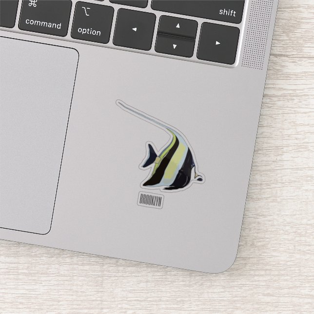 Pegatina Ilustracion de personalizado de peces moro (Detalle)