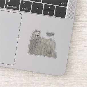 Pegatina Ilustracion de personalizado de perro de Komondor