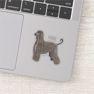 Pegatina Ilustracion de personalizado de perro de perro per