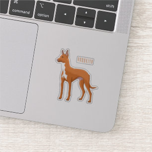 Pegatina Ilustracion de personalizado de perro perrito
