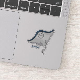 Pegatina Ilustracion de personalizado de pescado de Stingra