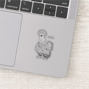Pegatina Ilustracion de personalizado de pollo de Silkie