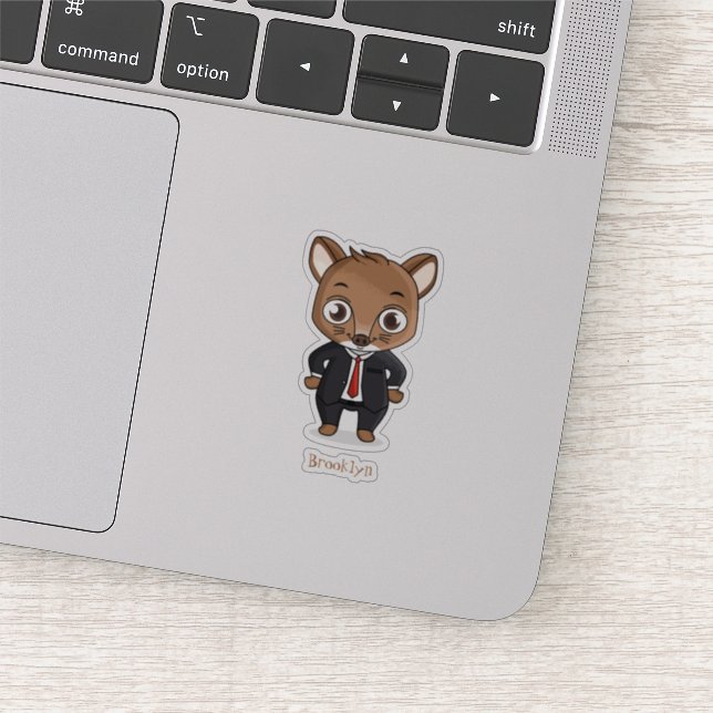 Pegatina Ilustracion de personalizado de rata (Detalle)