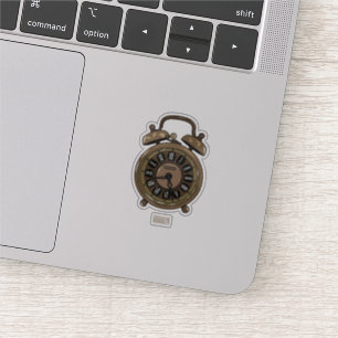 Pegatina Ilustracion de personalizado de reloj de alarma