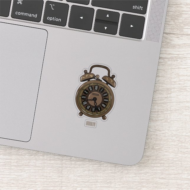 Pegatina Ilustracion de personalizado de reloj de alarma (Detalle)