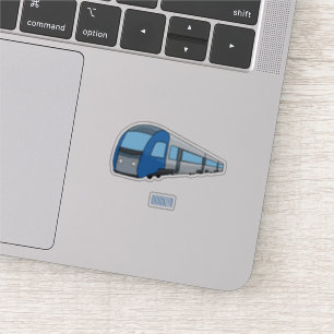 Pegatina Ilustracion de personalizado de trenes eléctricos