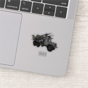 Pegatina Ilustracion de personalizado de vehículos de misil