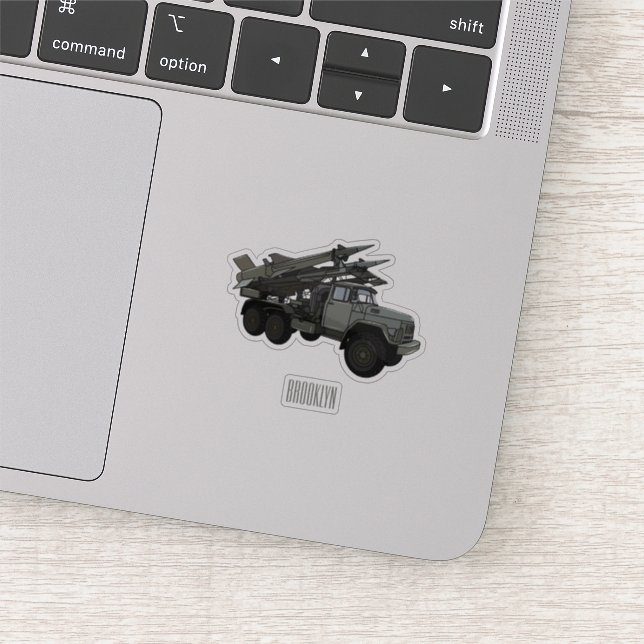 Pegatina Ilustracion de personalizado de vehículos de misil (Detalle)