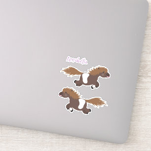 Pegatina Ilustracion de personalizado del pony de Shetland 