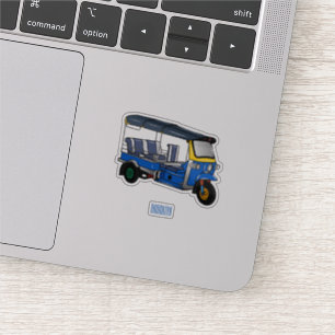 Pegatina Ilustracion de personalizado tuk tuk