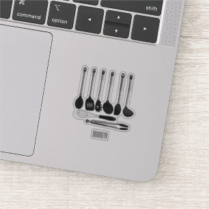 Pegatina Ilustracion de personalizados utensiales de cocina