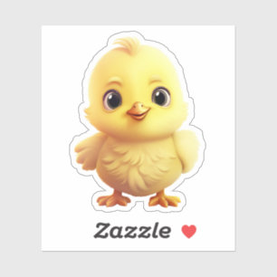 Pegatina ilustracion de pollo personalizado