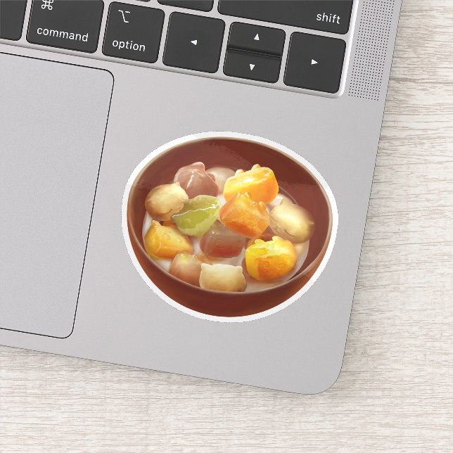 Pegatina Ilustracion de postres Taro Ball (Detalle)